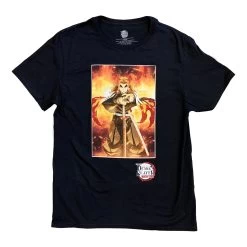 Demon Slayer Kimetsu No Yaiba The Movie Mugen Train Rengoku Adult T-Shirt