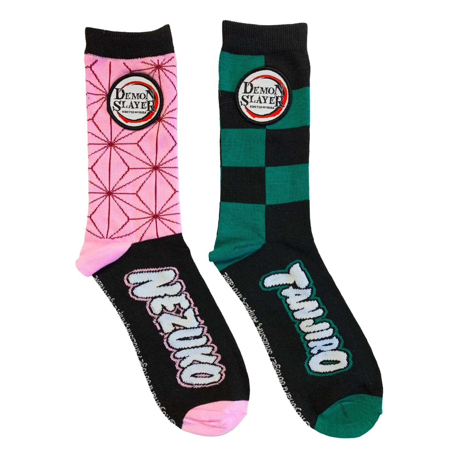 Demon Slayer 2 Pack - Nezuko & Tanjiro Character Pattern Anime Crew Socks 1 Demon Slayer 2 Pack - Nezuko & Tanjiro Character Pattern Anime Crew Socks