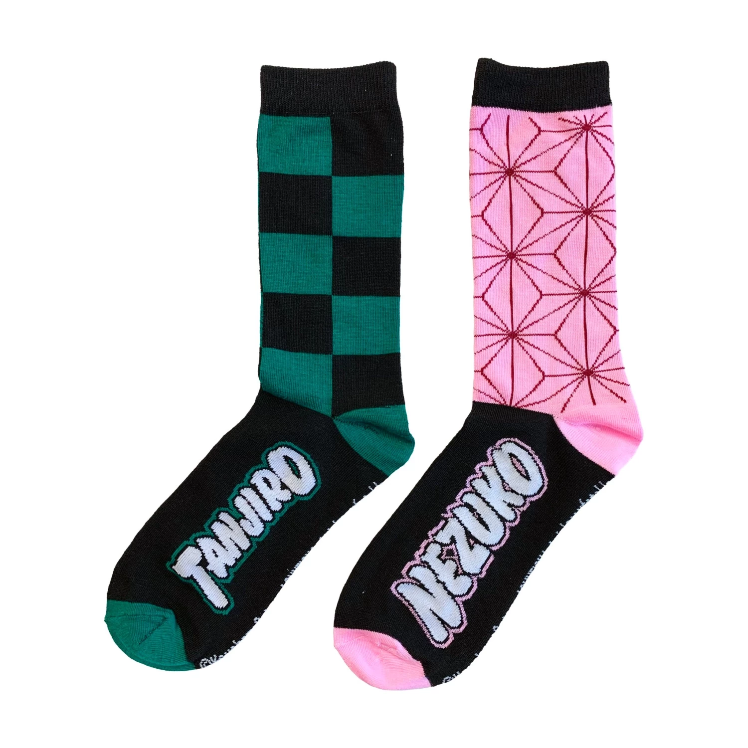 Demon Slayer 2 Pack - Nezuko & Tanjiro Character Pattern Anime Crew Socks 2 Demon Slayer 2 Pack - Nezuko & Tanjiro Character Pattern Anime Crew Socks - Image 2