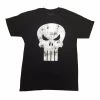 The Punisher White Skull Logo Distressed Marvel Comics Adult T-Shirt