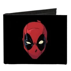 Deadpool Face Marvel Comics Canvas Bifold Wallet