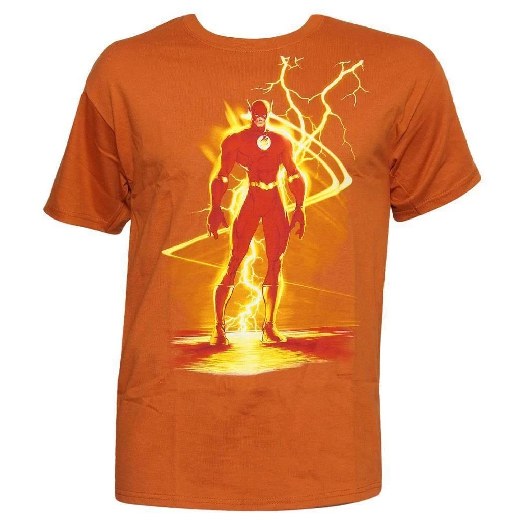 Flash Standing Speed Force DC Comics Adult T-Shirt 1 Flash Standing Speed Force DC Comics Adult T-Shirt