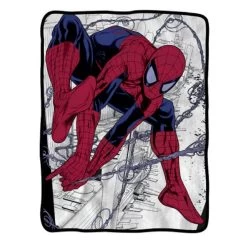 Spider-Man Webslinger Marvel Flannel Fleece Throw Super Soft Lightweight Fleece Blanket 45x60in