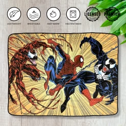 Spider-Man Maximum Carnage And Venom Marvel Fleece Throw Blanket 45in. By 60in. -Anime Peripherals spiderman blanket 1 photoroom 1