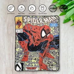Marvel Spider-Man 90's Cover Torment Fleece Throw Blanket 10 Marvel Spider-Man 90's Cover Torment Fleece Throw Blanket -Anime Peripherals spiderman blanket 3 photoroom 1