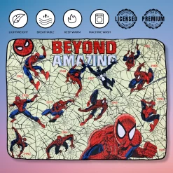 Spider-Man Beyond Amazing 60th Marvel Flannel Throw Super Soft Fleece Blanket 45x60in -Anime Peripherals spidermandates1 photoroom 1