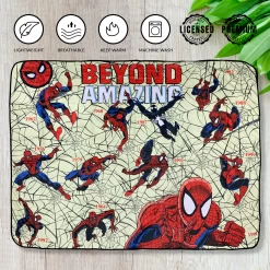 Spider-Man Beyond Amazing 60th Marvel Flannel Throw Super Soft Fleece Blanket 45x60in -Anime Peripherals spidermandates1 photoroom