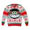 Star Wars The Mandalorian The Child With Lights Adult Ugly Christmas Sweater