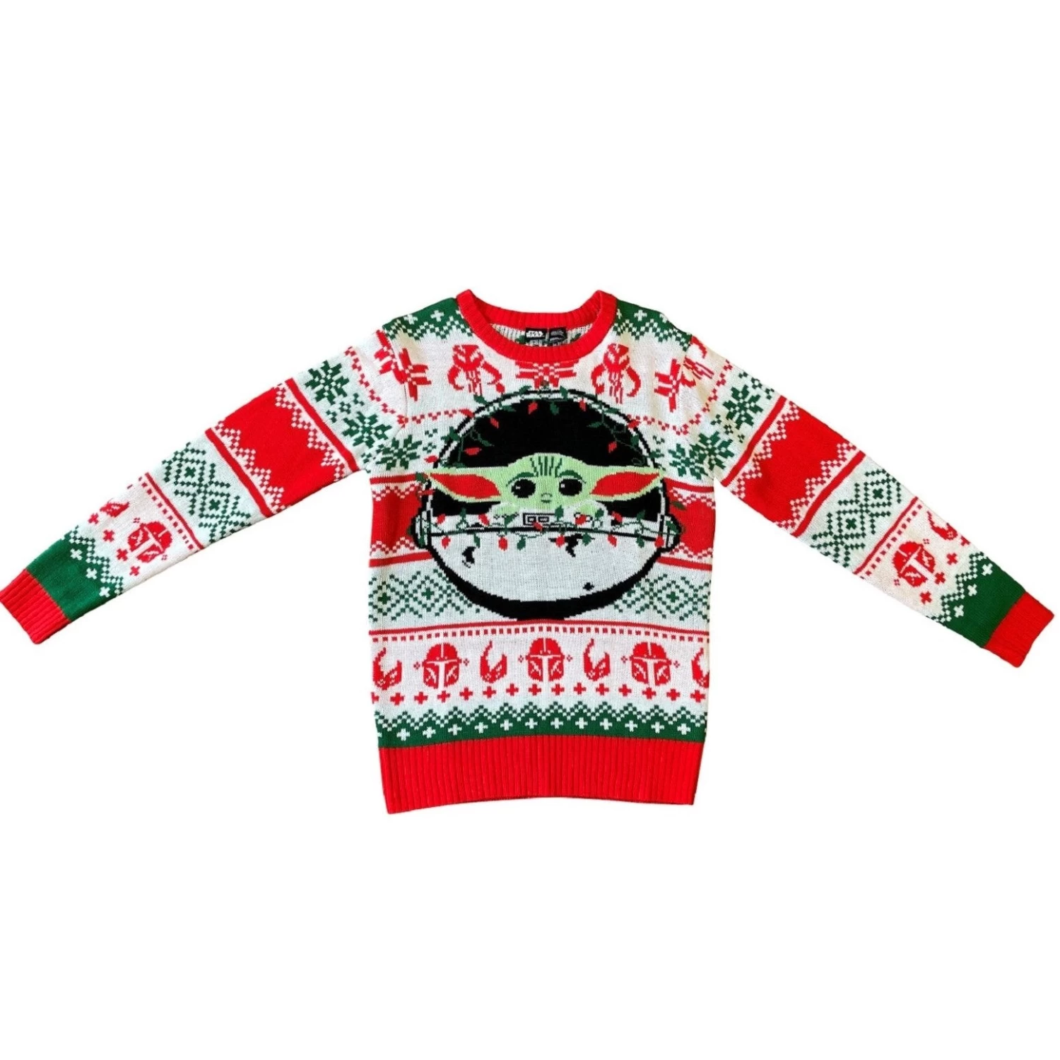 Star Wars The Mandalorian The Child With Lights Adult Ugly Christmas Sweater 2 Star Wars The Mandalorian The Child With Lights Adult Ugly Christmas Sweater - Image 2