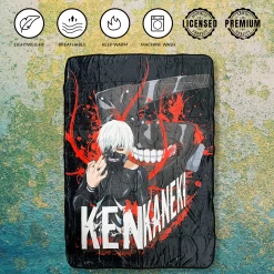 Tokyo Ghoul Ken Kaneki White Hair With Mask Fleece Throw Soft Lightweight Blanket 45x60 Inches -Anime Peripherals tokyo 2 photoroom 2