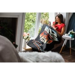Hasbro Transformers Autobot Symbol 80's Cartoon Throw Blanket -Anime Peripherals transformers 2 2