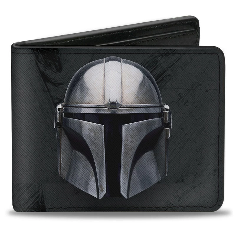 Star Wars The Mandalorian Helmet Bounty Hunter Icon Bifold Wallet 1 Star Wars The Mandalorian Helmet Bounty Hunter Icon Bifold Wallet