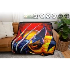 X-Men Wolverine Claw By Greg Horn Marvel Fleece Throw Soft Lightweight Blanket 45x60 Inches -Anime Peripherals wolverine 2 2
