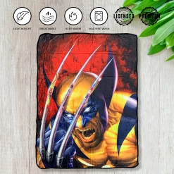 X-Men Wolverine Claw By Greg Horn Marvel Fleece Throw Soft Lightweight Blanket 45x60 Inches -Anime Peripherals wolverine blanket 2 photoroom 2