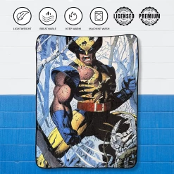 Marvel Wolverine Cover Jim Lee Fleece Throw Blanket -Anime Peripherals wolverine blanket photoroom 2