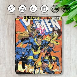 Marvel X-Men 90'S Shattershot Fleece Throw Blanket -Anime Peripherals xmen blanket 2 photoroom 3
