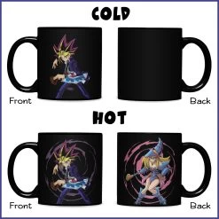 YU-GI-OH Yugi And Dark Magician Girl 15 Oz. Heat Change Ceramic Coffee Mug -Anime Peripherals yugioh 2 infographic hot cold jpeg